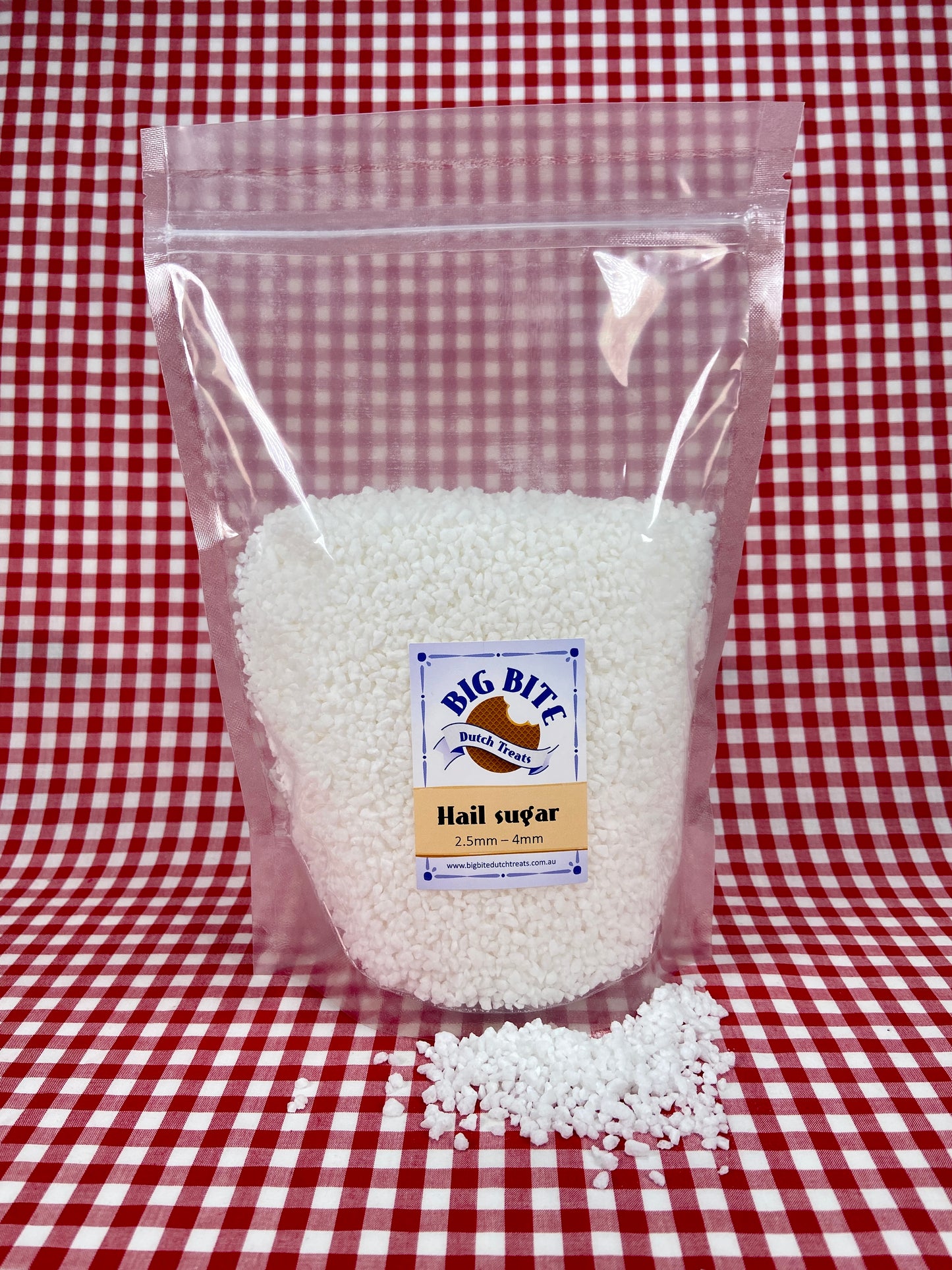 hail sugar - nib sugar - pearl sugar - parel grein suiker - 750g- Big Bite Dutch Treats
