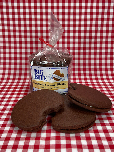 chewy caramel chocolate biscuits - chocolade stroopkoeken - Big Bite Dutch Treats