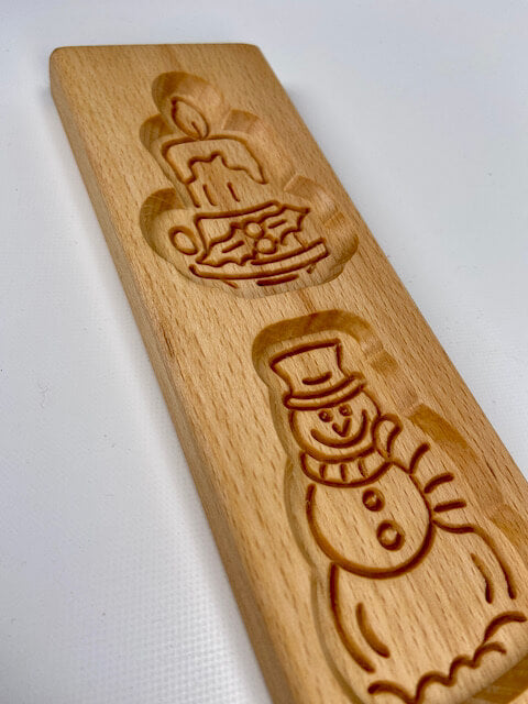 Christmas speculaas mould - kerst speculaas plank - Big Bite Dutch Treats