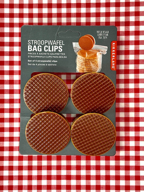 Stroopwafel bag clips - set of 4 - Big Bite Dutch Treats